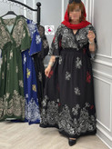 پیراهن ساحلی بلند مدل گل بهاری فری سایز