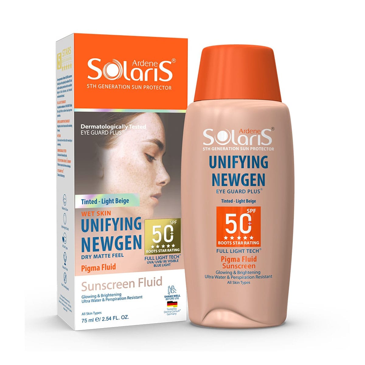 ضد آفتاب فلوئیدی سولاریس رنگی با spf50