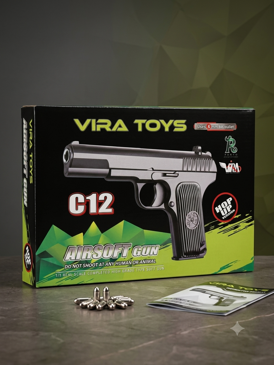 اسباب بازی تفنگ کلت فلزی c12
