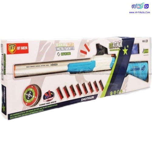تفنگ اسباببازی شاتگان دو لول Banar Toys مدل BT6024 (به همراه سیبل نشانهگیری)