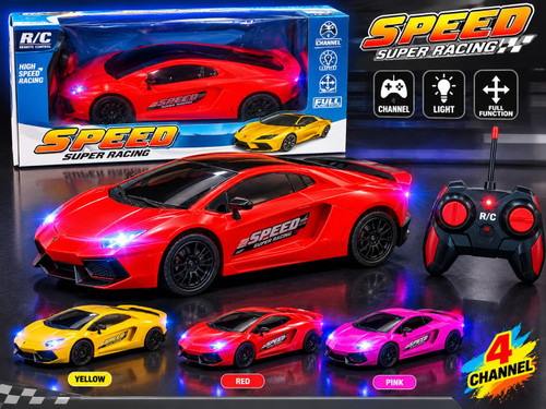ماشین کنترلی طرح لامبورگینی Speed Super Racing ۴ کاناله چراغ دار